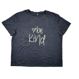 Womens Large Black Be Kind Motivational T-Shirt size Large